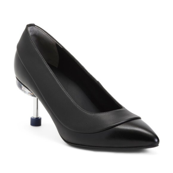 NEW 4CCCCEES Leather Osha Toddy Pumps black 253 - Picture 2 of 9